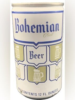Vintage Beer Can Bohemian Club Beer Empty Brewing Co of Oregon